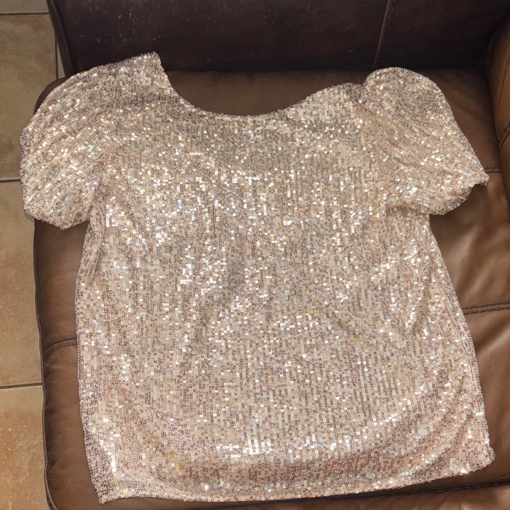 AUW Glittering Sequin Blouse in Rose pink - Picture 3 of 8